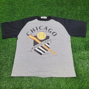 Vintage 1994 Chicago White-Sox Shirt XL 25x29 Gray Black